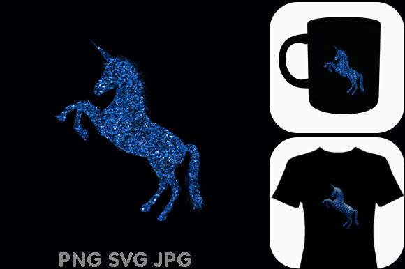 Blue Unicorn Horse: A Versatile Graphic Design Asset for Creative Projects