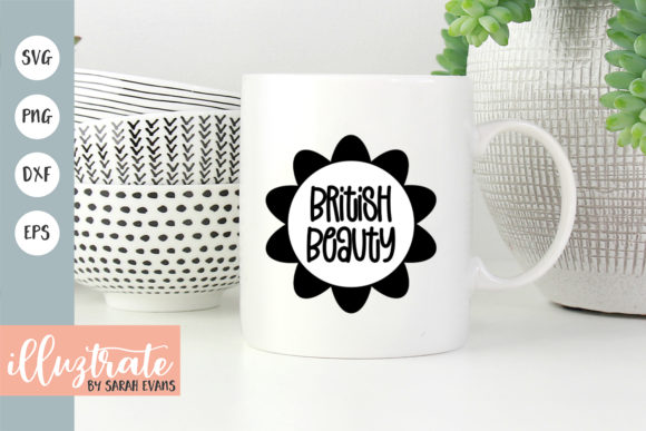 British Beauty Graphics for Crafting and Commercial Projects