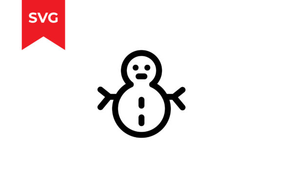Christmas Icon Snowman Graphic Design – A Versatile Freebie for Creative Projects
