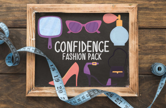 Confidence Fashion Pack: A Graphic Design Asset for Crafty Branding and Packaging