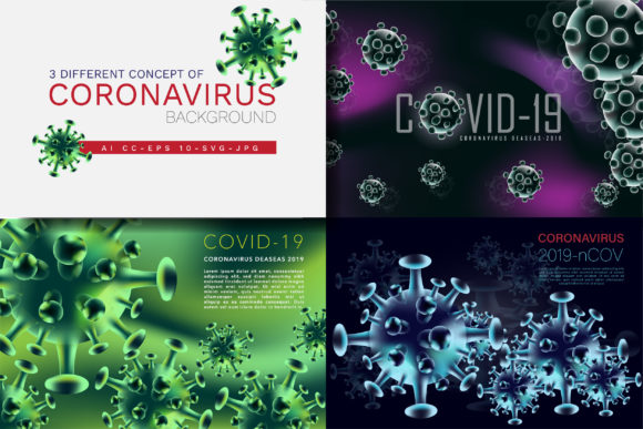 Coronavirus Background Template: A Graphic Design Asset for Editorial and Web Use