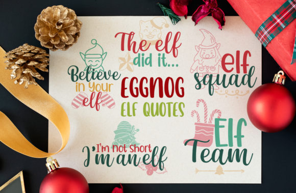 Eggnog Elf Quotes: A Festive Graphic Design Asset for Creative Publishing
