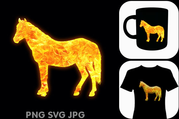 Fire Horse Animal Subliminal: A Vibrant Graphic Design Freebie for Creative Projects