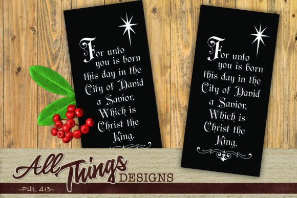 For Unto You Cut File: A Christmas Graphic for Crafts and Branding