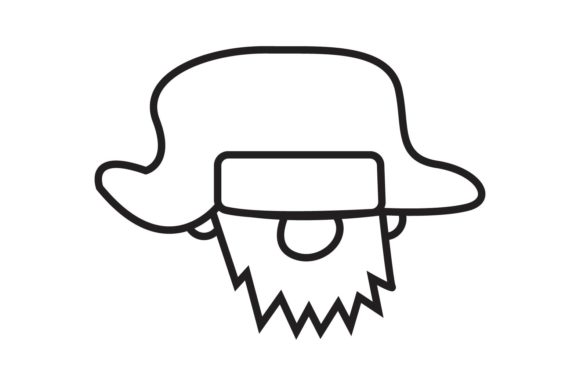 Gnome Line Art in Black: A Versatile Graphic Design Freebie for Crafters