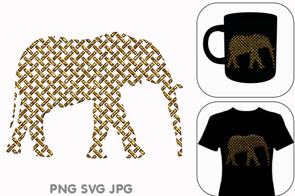 Golden Elephant Illustration Animal – A Versatile Graphic Design Freebie