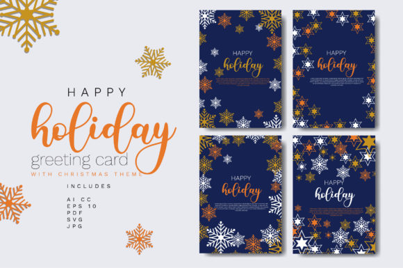 Holiday Greeting Card Graphics for Creative Projects