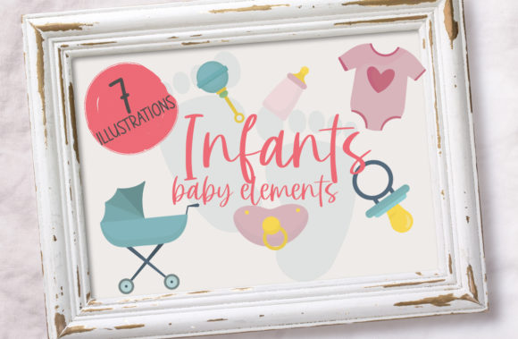Infants, Baby Elements: A Graphic Design Asset for Crafts and Creative Publishing