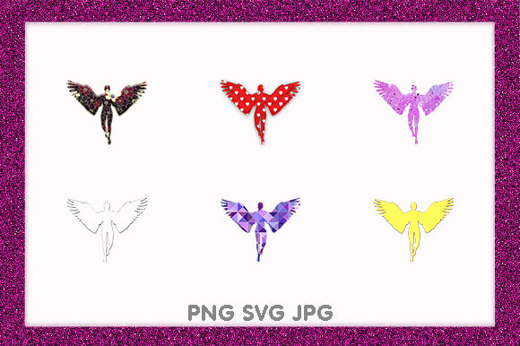 Man Human Wings Angel Flying Design: A Versatile Graphic Freebie for Branding