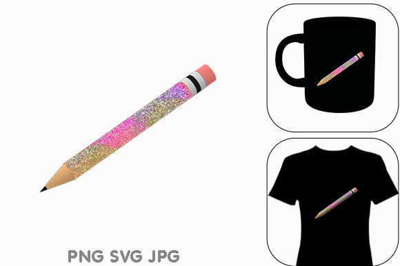 Pencil Colorful School Sparkling Graphic Review