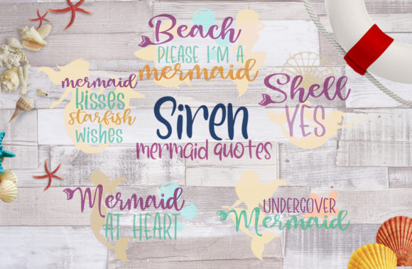 Siren Mermaid Quotes Graphics: A Creative Asset for Website and Editorial Design