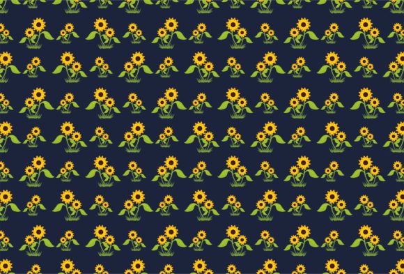 Sunflower Pattern Theme Paper Warp for Crafts and Graphics Projects