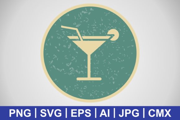 Vector Cocktail Icon: A Versatile Graphic Design Asset for Modern Branding