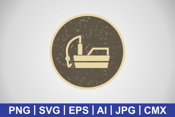 Vector Fishing Boat Icon for Graphics Freebies