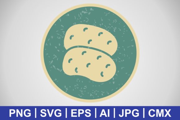 Vector Potatoes Icon: A Versatile Graphic Design Freebie for Content Creators