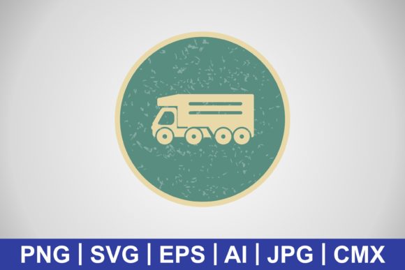 Vector Tipper Truck Icon for Graphics and Freebies