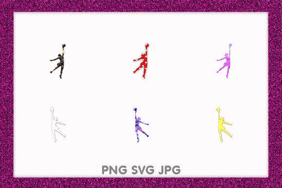 Volleyball Girl Game Player Sports Court Graphics for Small Business Freebies